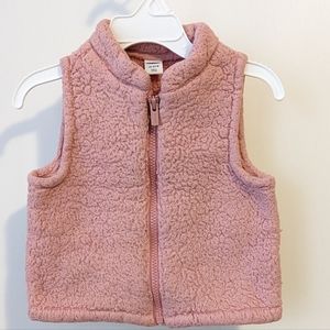 Old Navy Size 18-24 Months Pink Fleece Zipper Vest